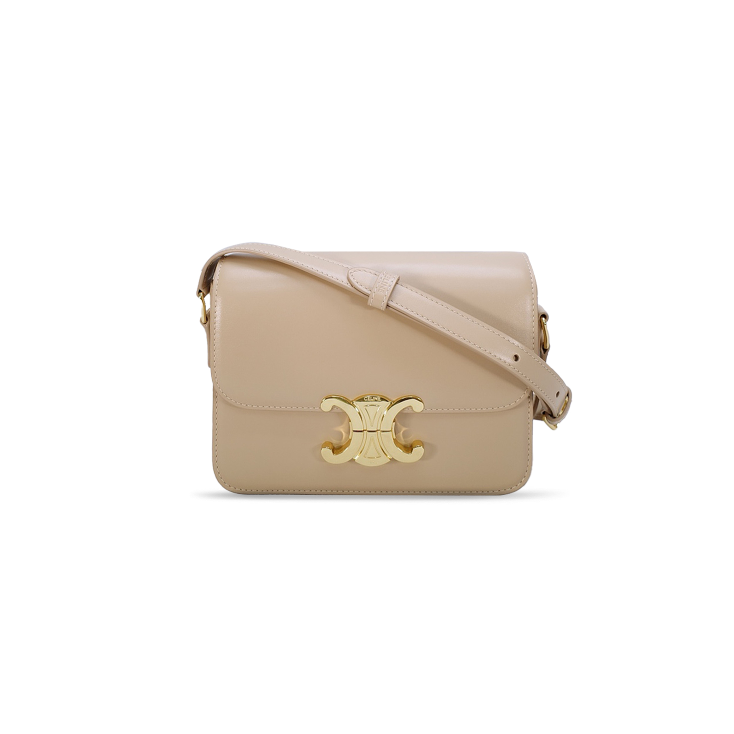 CELIN SMALL TEEN TRIOMPHE BAG IN NATURAL CALFSKIN 188423BF4.10GA (18.5*14*6cm)